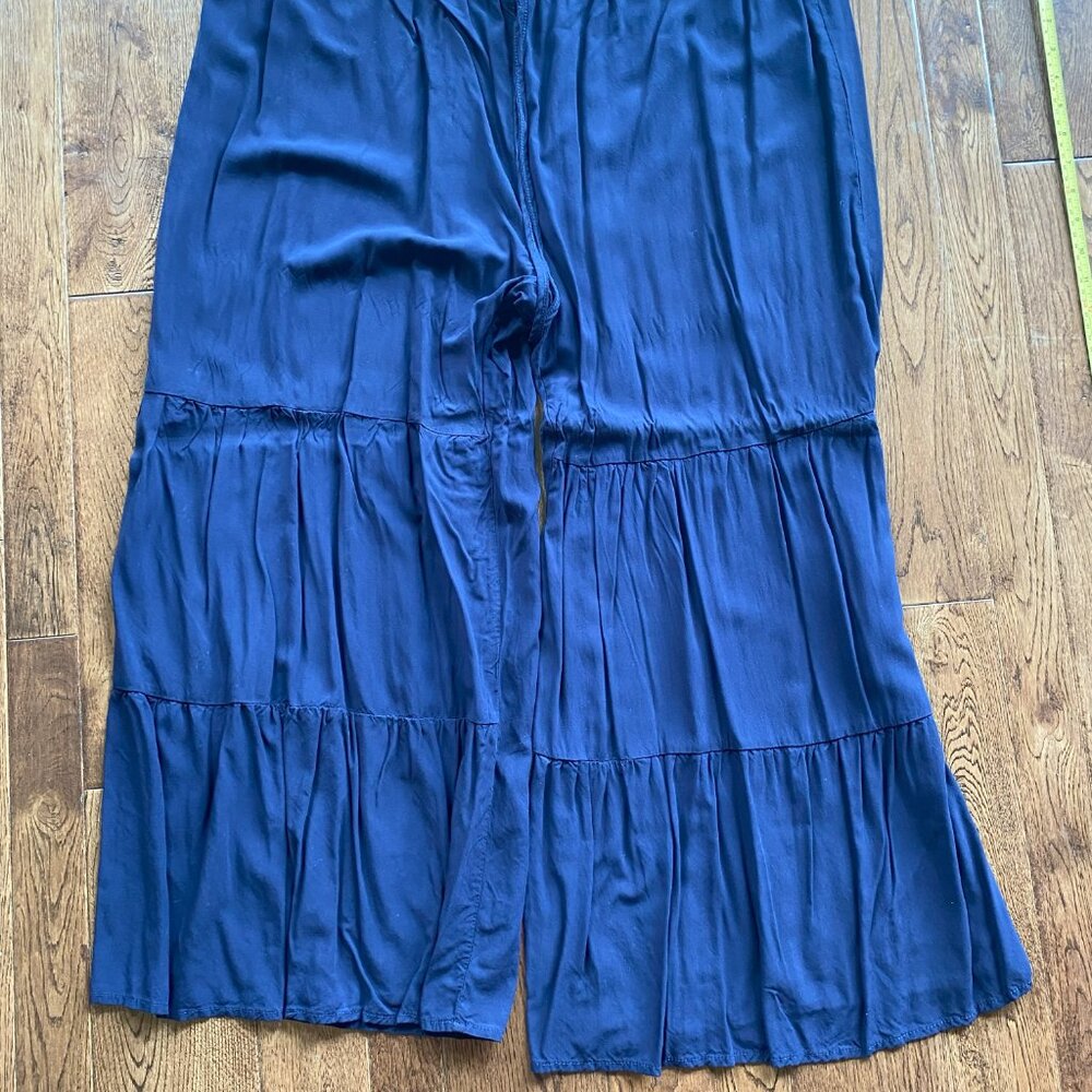 Shein Curve Wide Leg navy blue pants